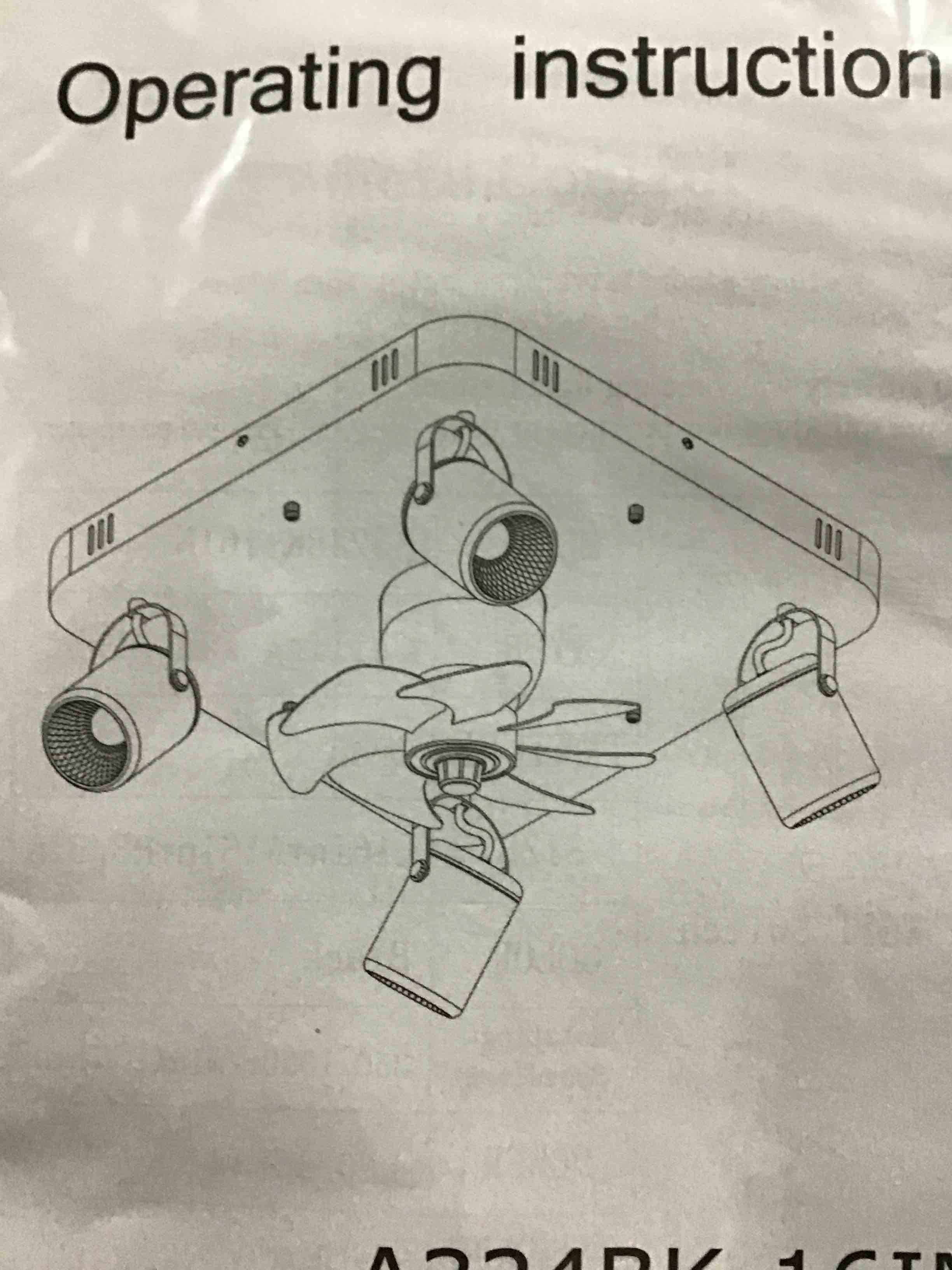 A-324BK LIGHT FIXTURE 