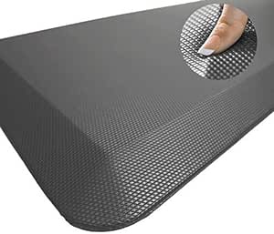Sky Solutions Oasis Anti Fatigue Mat - Cushioned 3/4 Inch Comfort Floor Mats for Kitchen, Office & Garage - Padded Pad for Office - Non Slip Foam Cushion for Standing Desk (20" x 39", Gray)