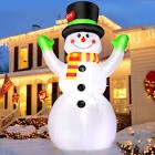 PRESENCE Christmas Inflatables Outdoor Decorations - 8FT Christmas Blow Up Snowman with Rotating Led Lights & Candy Cane, Winter Decor Xmas Kids Gift for Outdoor Yard Decorations