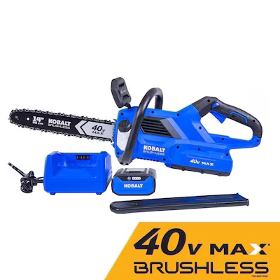 Kobalt Gen4 40-volt 14-in Brushless Battery 4 Ah Chainsaw (Battery and Charger Included)