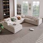 Sectional Sofa with an Ottoman WF291006AAA New Beige
