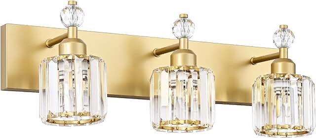 Presde 770-37-Gold Vanity 3 Light Fixtures 