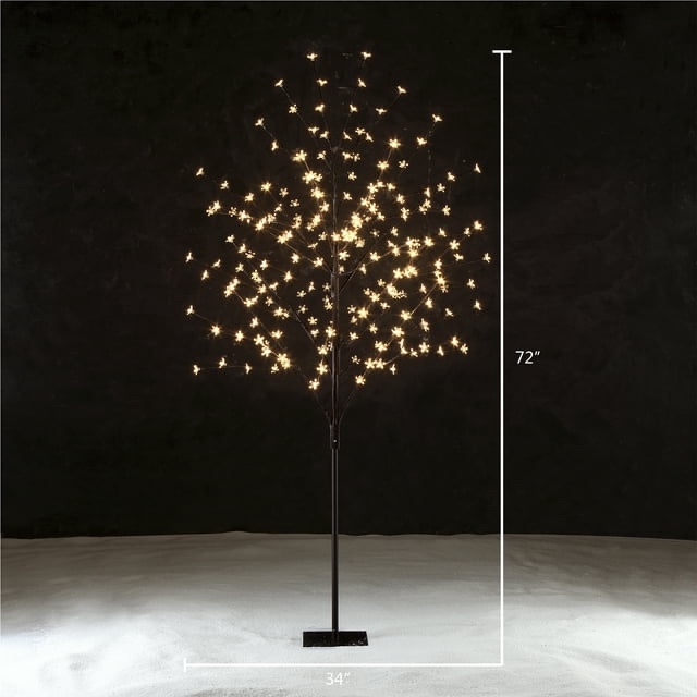 Pre-Lit Warm White LED Cherry Blossom Tree, 6 ft, by Holiday Time