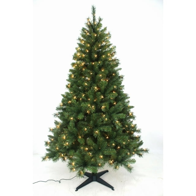 Holiday Time 6.5Ft Arlington Tree with 350 Clear Incandescent Mini Lights with Tree Top Connector for the Christmas Season