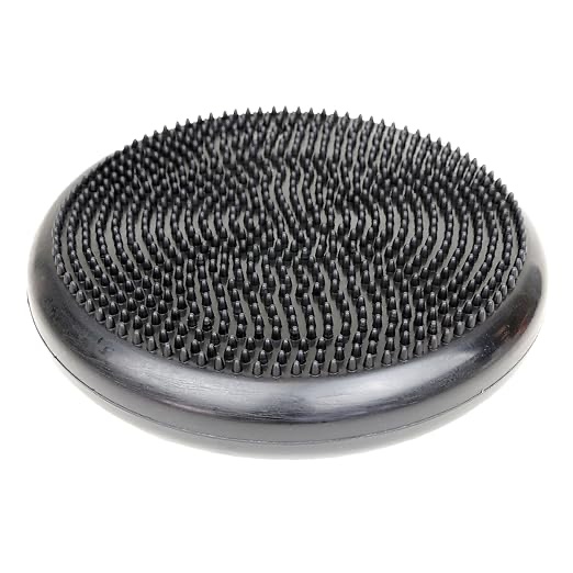 Cando-30-1870 CanDo Inflatable Balance Disc for Balance Training, Proprioception, Strengthening Lower Extremities, Posture, Back Pain, Stress Relief, Restlessness and Anxiety. Black, 14” Diameter