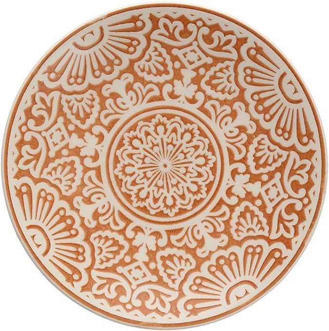 Fortessa Havana Vitrified China Coupe Rimless Plate 4 Pack, Adobo, Bread and Butter Plate, 6.25 Inch