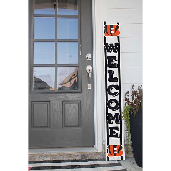 Logo Brands Officially Licensed NFL Porch Greeter Sign (Cincinnati Bengals)