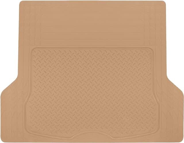 Heavy Duty Cargo Liner Floor Mat-All Weather Trunk Protection, Trimmable to Fit & Durable HD Rubber Protection for Car SUV Sedan Auto, Beige (MT785BGAMw1)