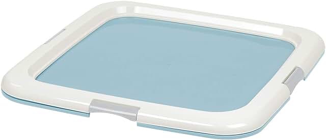 IRIS USA, Inc. 594500 Square Pet Training Pad Holder, Blue, Holds 22"x23" Pad