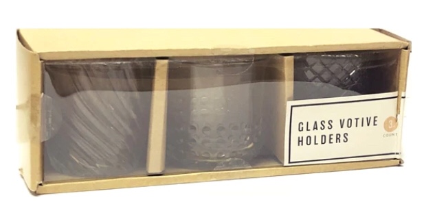 Horizon Group Gold Glass Votive Holders