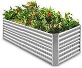 Land Guard 8×4×2 ft Galvanized Raised Garden Bed Kit, Galvanized Planter Raised Garden Boxes Outdoor, Large Metal Raised Garden Beds for Vegetables……