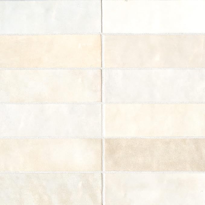 CLOE SUBWAY WALL COLOR CREME Bedrosians Cloe Gloss Ceramic Tile 2.5" x 8", Creme (76-Pack, 10.64 SF)