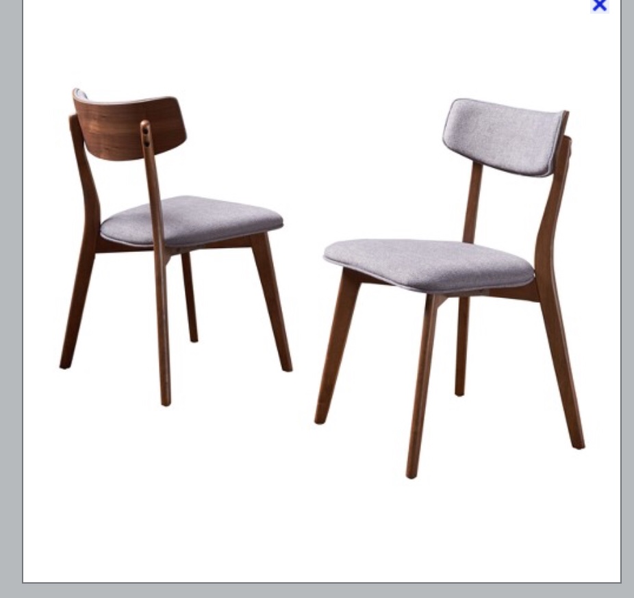 Set Of 2 Chazz Mid-century Dining Chair 