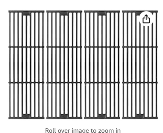 Char Griller Grill Grates Replacement Parts, Grill Grates Replacement Cast Iron 19 3/4" x 27" for Chargriller Akorn 2121, 2123, 2222, 2828, 3001, 3030, 3725, 4000, 5050, 5252, 5650,9020
