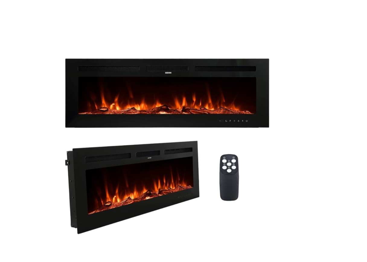 Deleo Ultra-Thin and Silence Linear Wall Mounted Electric Fireplace