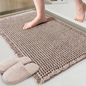 Large tan Bath Mat, stock photo similar