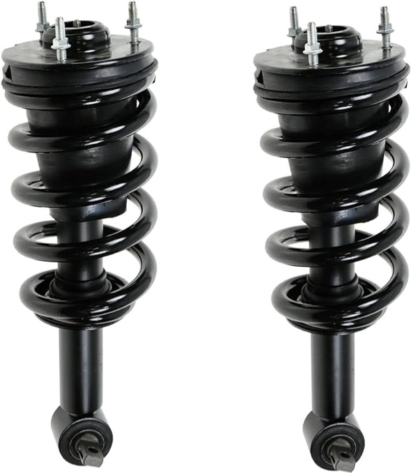 TRQ Front Complete Strut & Shock Spring Assembly Pair Set for Silverado SIerra Pickup Truck without Z55 AutoRide Electronic Suspension (SEE IMAGES FOR MORE INFO)