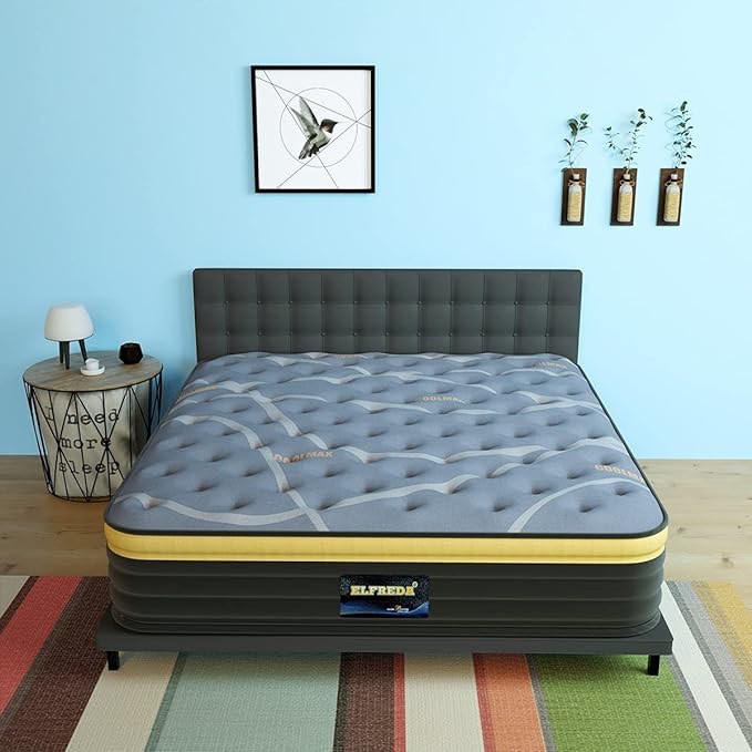 Elfreda King Mattress, 12 inch Pillow Top Hybrid Mattress, Memory Foam and Pocket Spring Firm Mattress, Supportive & Pressure Relief Mattress, Bed in a Bag