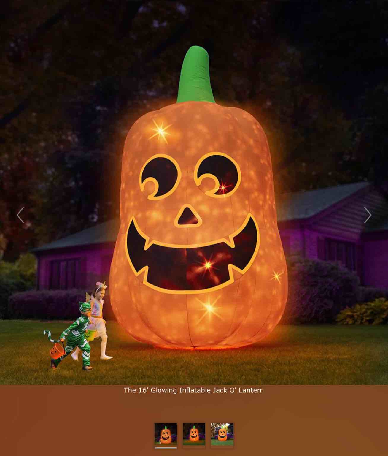 The 16' Glowing Inflatable Jack O' Lantern