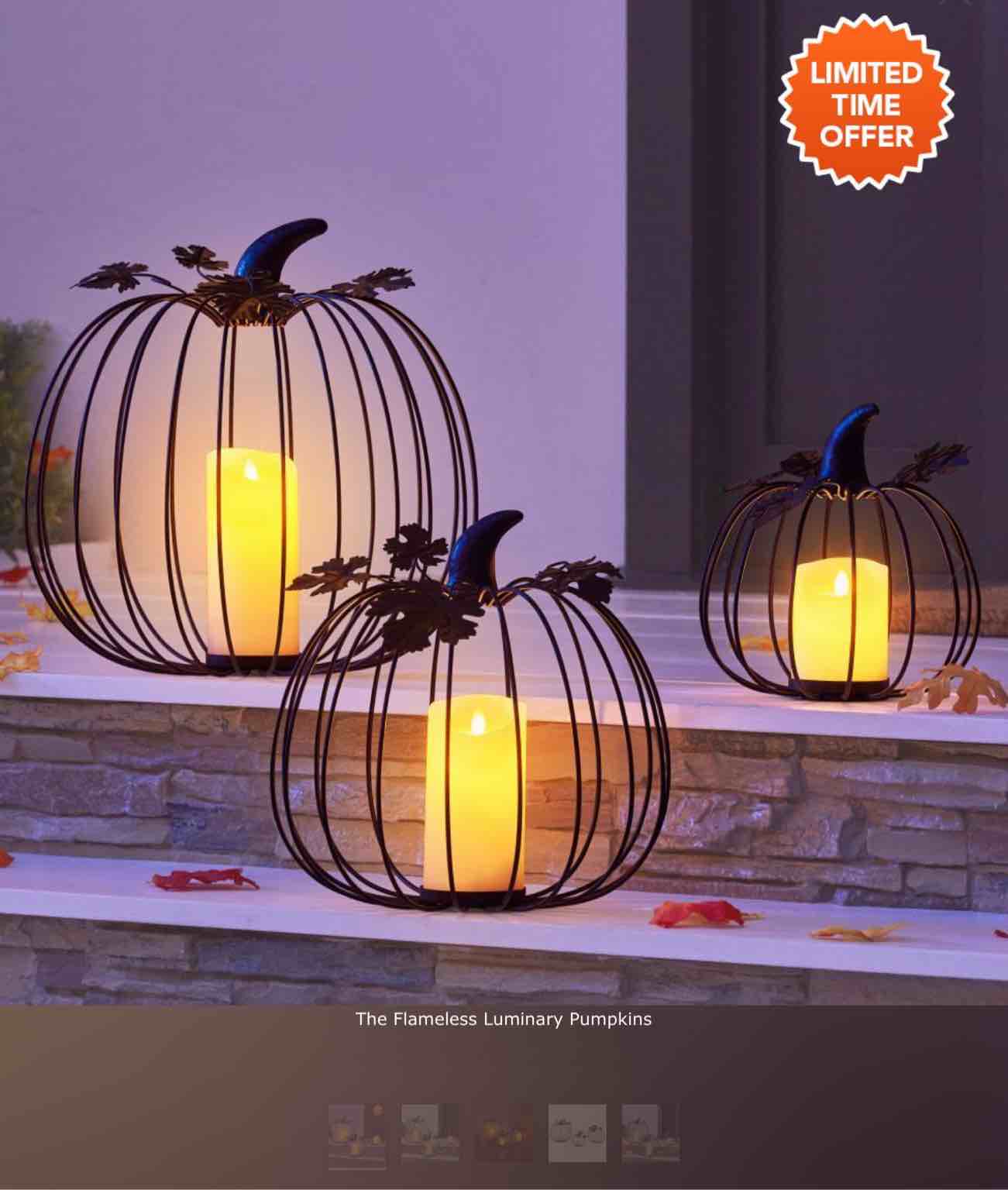 The Flameless Luminary Pumpkins