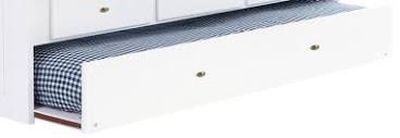 DISCOVERY WHITE TWIN TRUNDLE BED