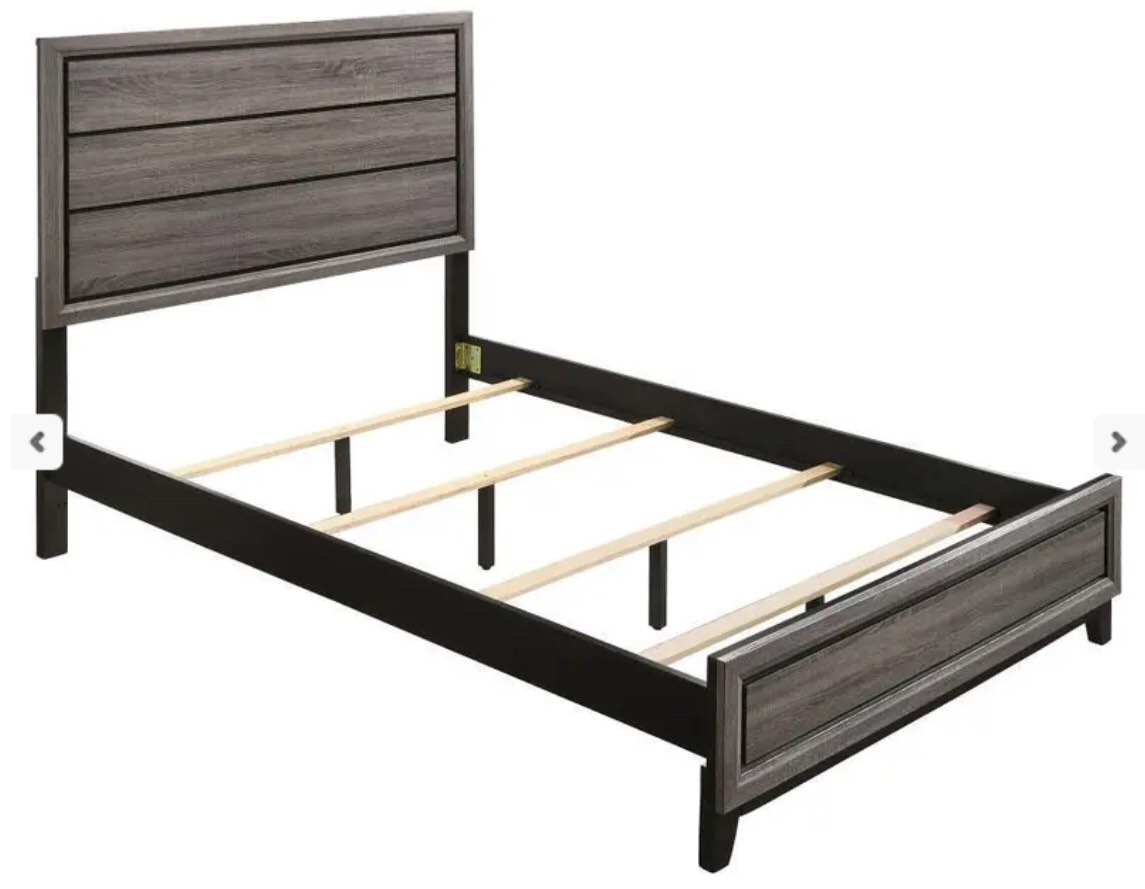 QUEEN HEADBOARD, FOOTBOARD & SLATS. 212421QB1. 1 of 2 only. Incomplete