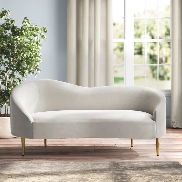 Shurtz 67” Velvet Curved loveseat 