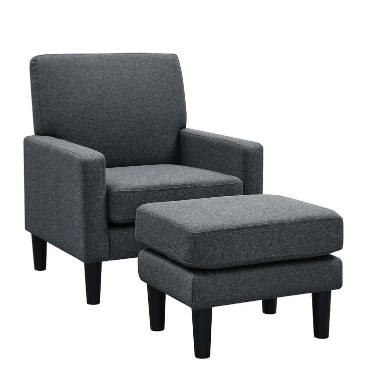Vacaville Upholstered Armchair with Ottoman (incomplete)