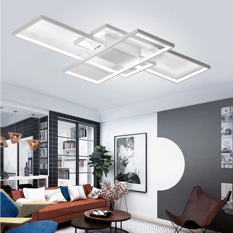 LED Ceiling Light Acrylic Chandelier Ceiling Lamp Fixture 80W without Controller