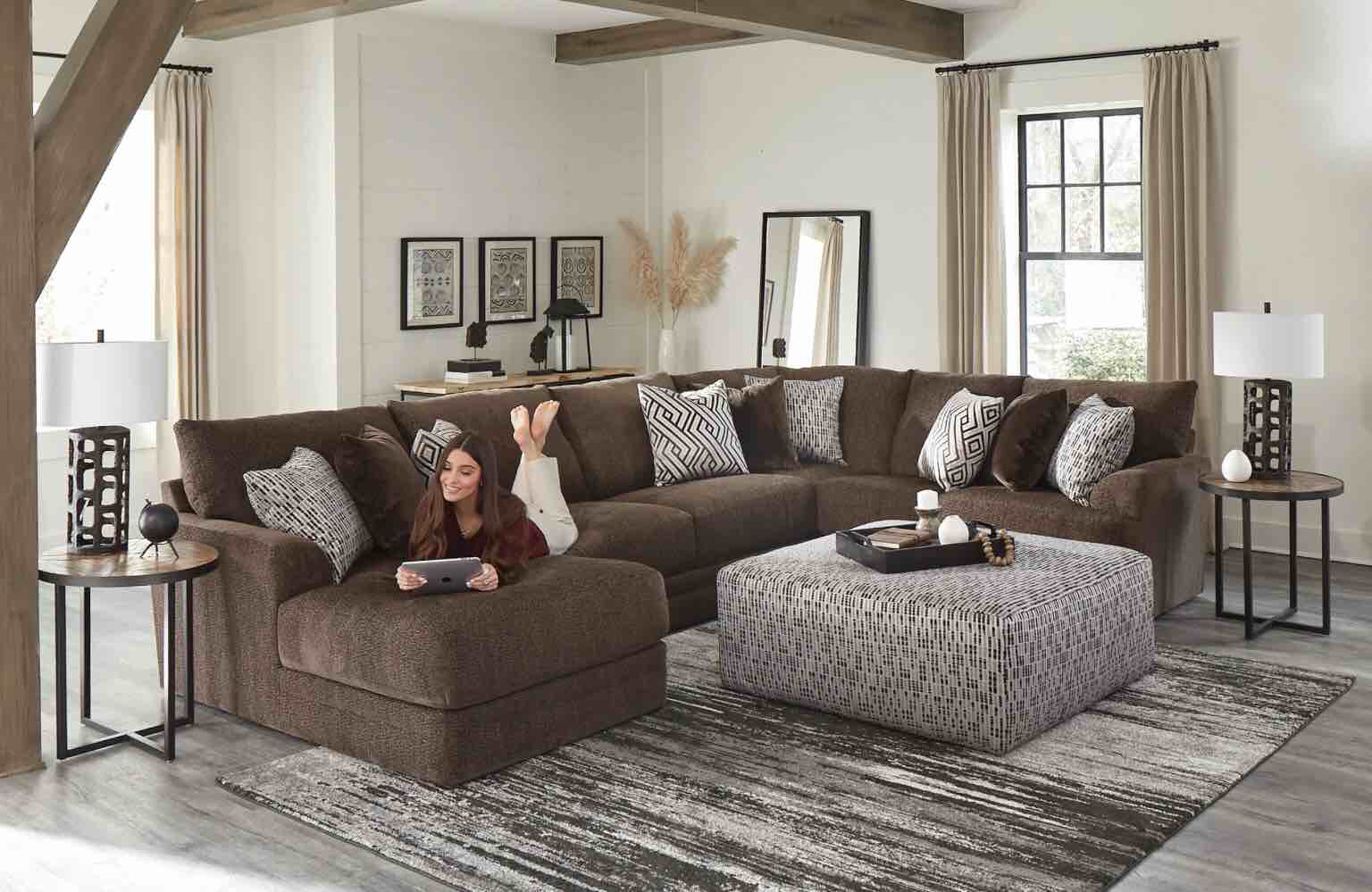 Galaxy - Armless Sofa - Chocolate (incomplete) 