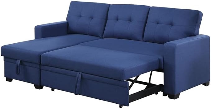 Contemporary Reversible Sectional Sleeper Sectional Sofa with Storage Chaise *incomplete,box 2/3 only (chaise)* **similar to stock photo**