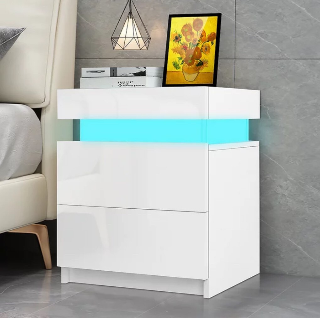 Hommpa 2 Drawer Modern Nightstand