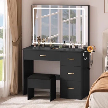 Azusena 35.4'' Vanity Built-In Outlets with Lighted Mirror INCOMPLETE ( no mirror ) 
