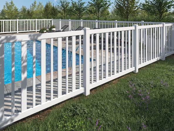 48'' H x 72'' W White Vinyl Fencing with 1 Panel(s) Included