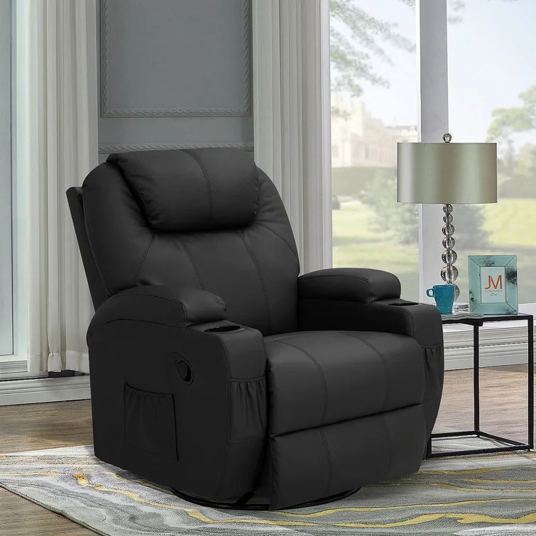 Faux Leather Heated Massage Chair