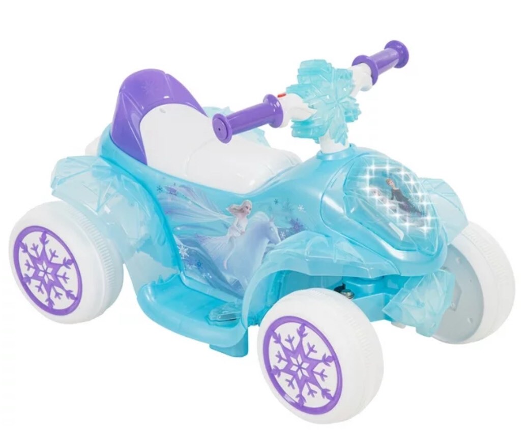Disney Frozen 6 Volts Electric Ride-on Quad for Girls, Ages 1.5+ Years, by Huffy