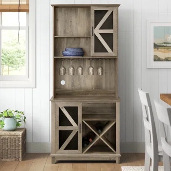 Weymouth Bar with Wine Storage - Natural Oak