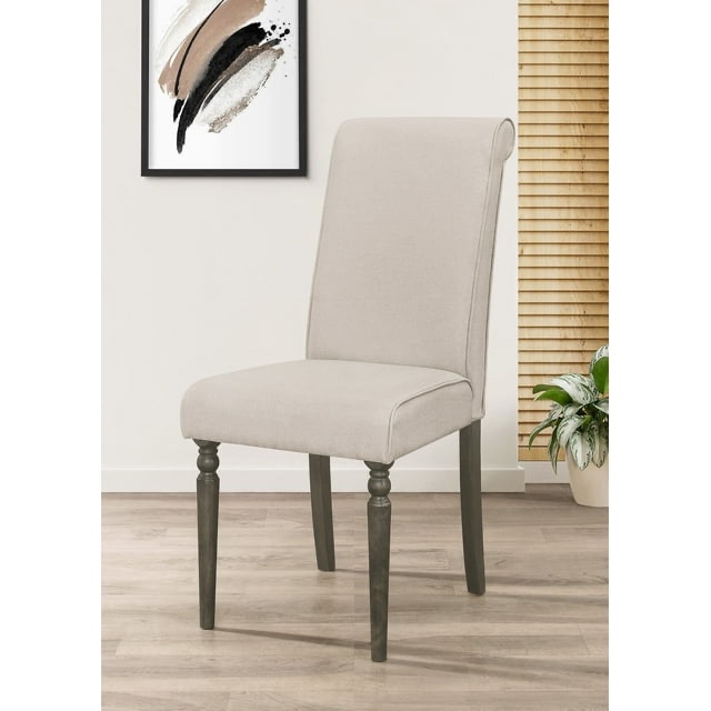 Franklin Dining Chair Set of 6, Warm Gray/Taupe (INCOMPLETE , Box A 1/2)