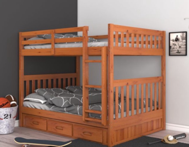 Full Size Mission Bunk Bed Frame(Incomplete)