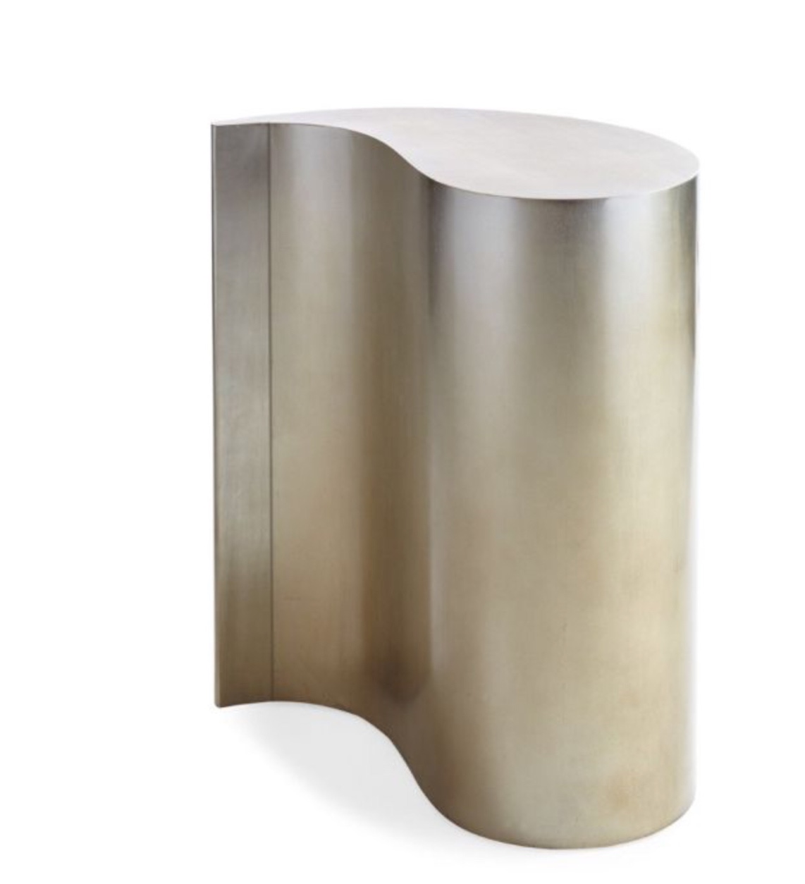 Caracole Classic End Quote End Table in Ombre Warm Silver Leaf CON-SIDTAB-034