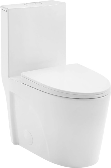 Swiss Madison Well Made Forever SM-1T274, St. Tropez One Piece Elongated Toilet Dual Vortex Flush 1.1/1.6 gpf with 10" Rough In
