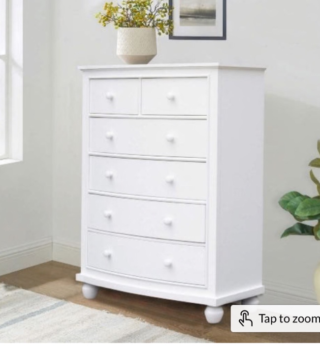 Sunset Trading White Shutter Wood 6 Drawer Chest CF-1141-0150