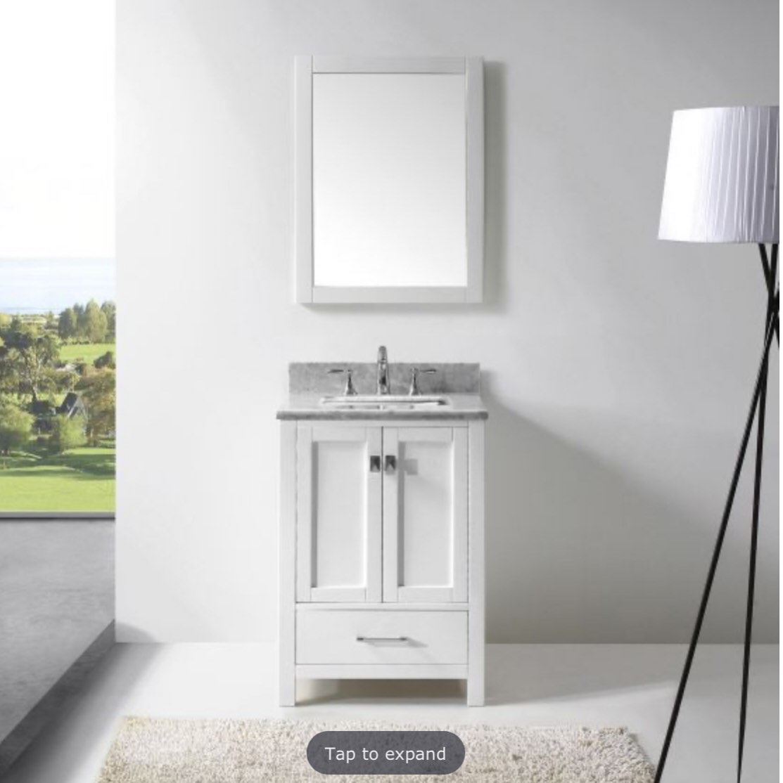 Caroline 23.7 in. W x 31.6 in. H Framed Mirror in Multiple Colors