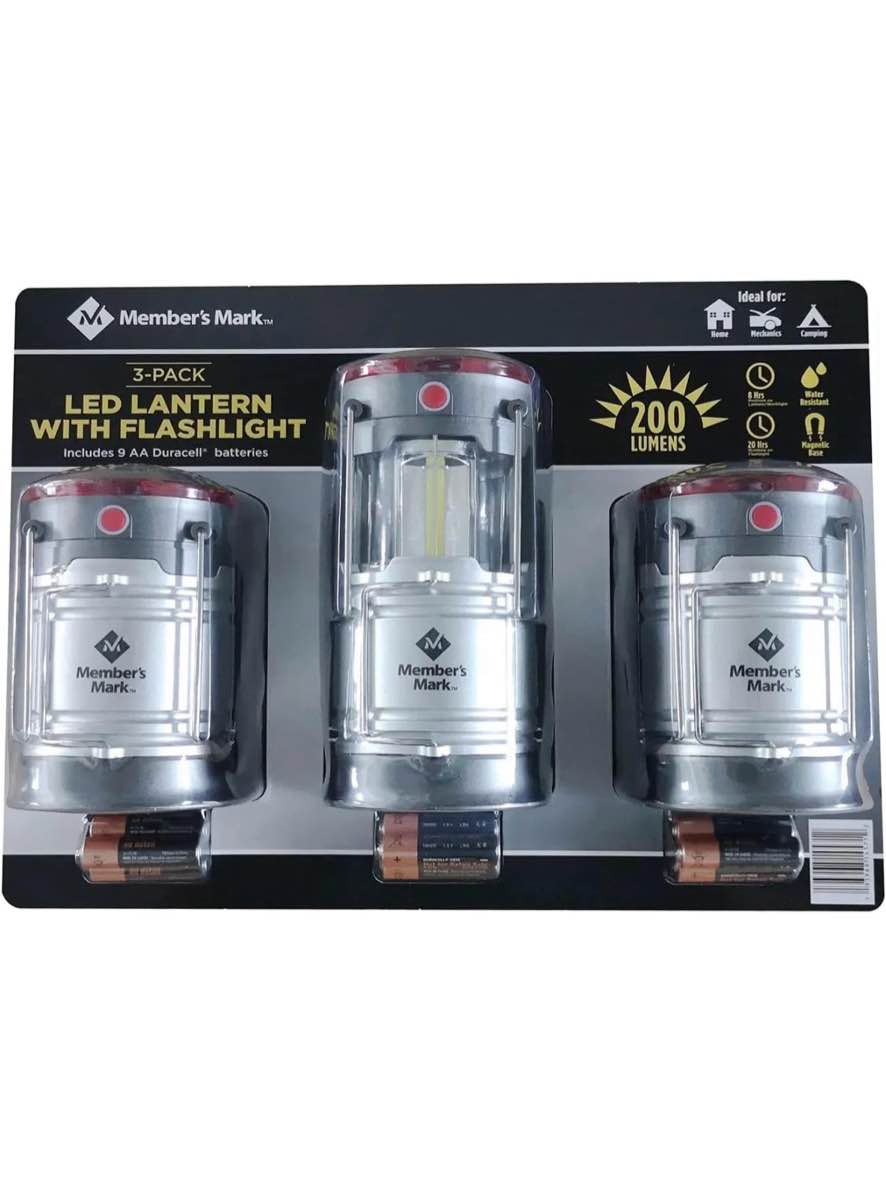 Member's Mark Lantern with Flashlight (3 pk.)