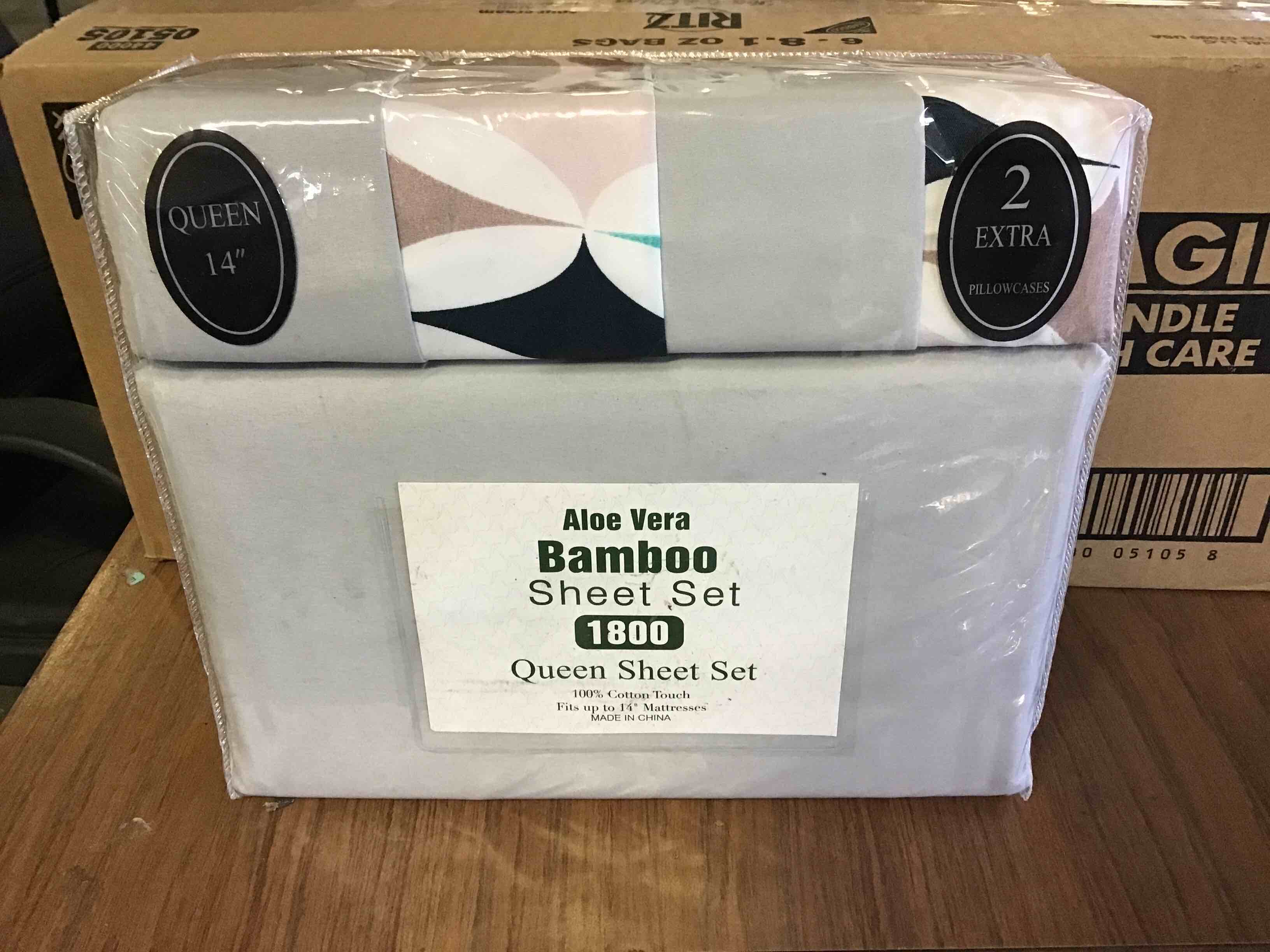 Bi-Priscilla Queen Aloe Vera Bamboo Sheet Set 1800 Series 