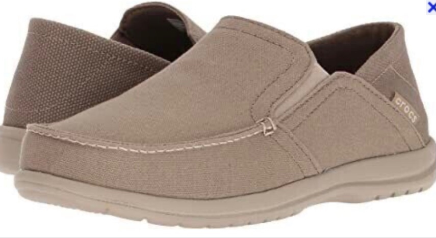 Crocs Men's Santa Cruz Convertible Slip On Loafers, Khaki/Cobblestone, 10