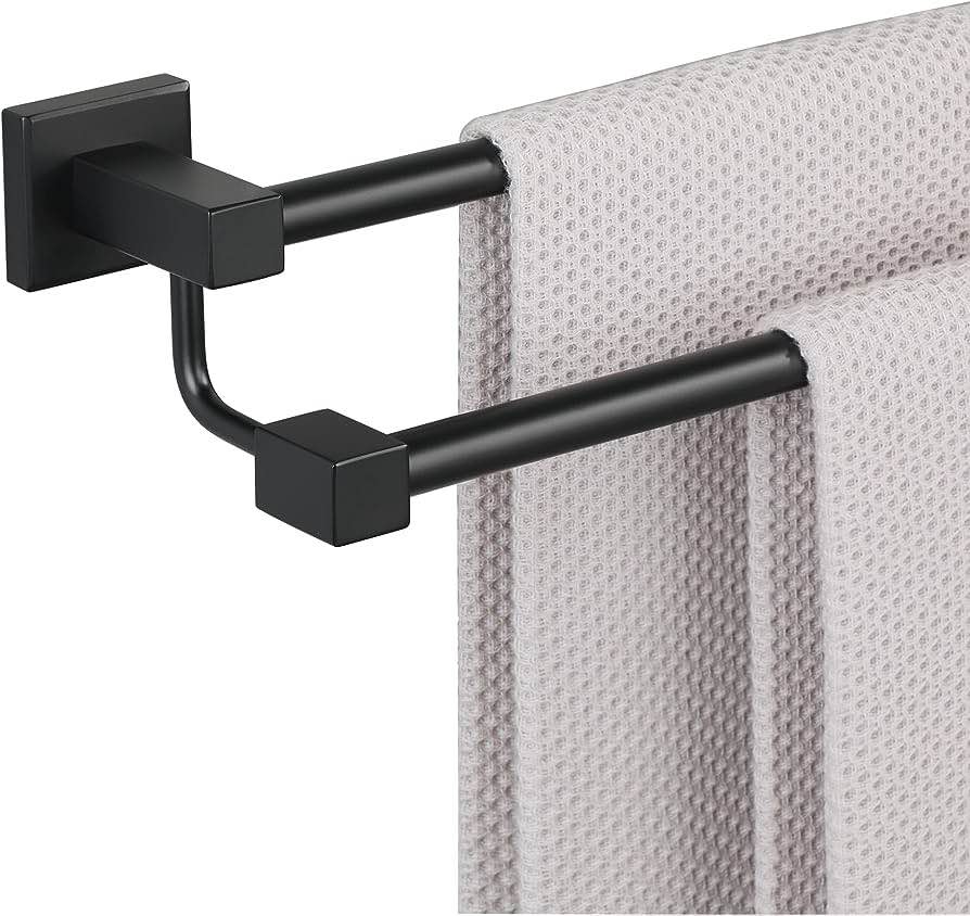 Alise Bathroom Double Towel Hanging Rod/Rail Storage Wall Mount 25-Inch Towel Rack Holder