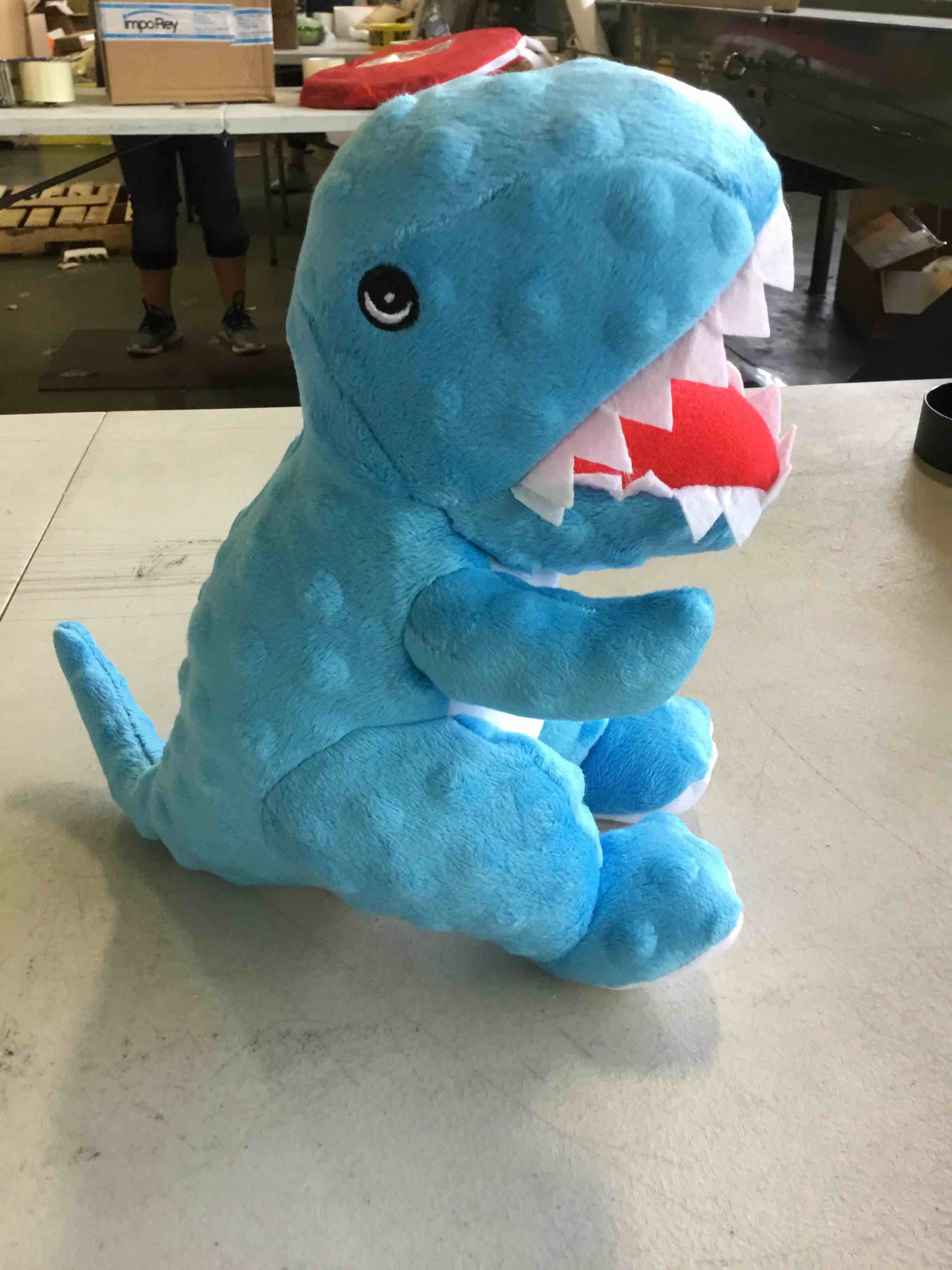 Qowey T-Rex Dinosaurs Stuffer Playtime and Naptime Blue/White