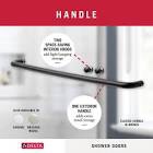 Delta Shower Doors SD3956954 Classic Semi-Frameless Traditional Sliding Shower, 48" x 70", Bronze Track