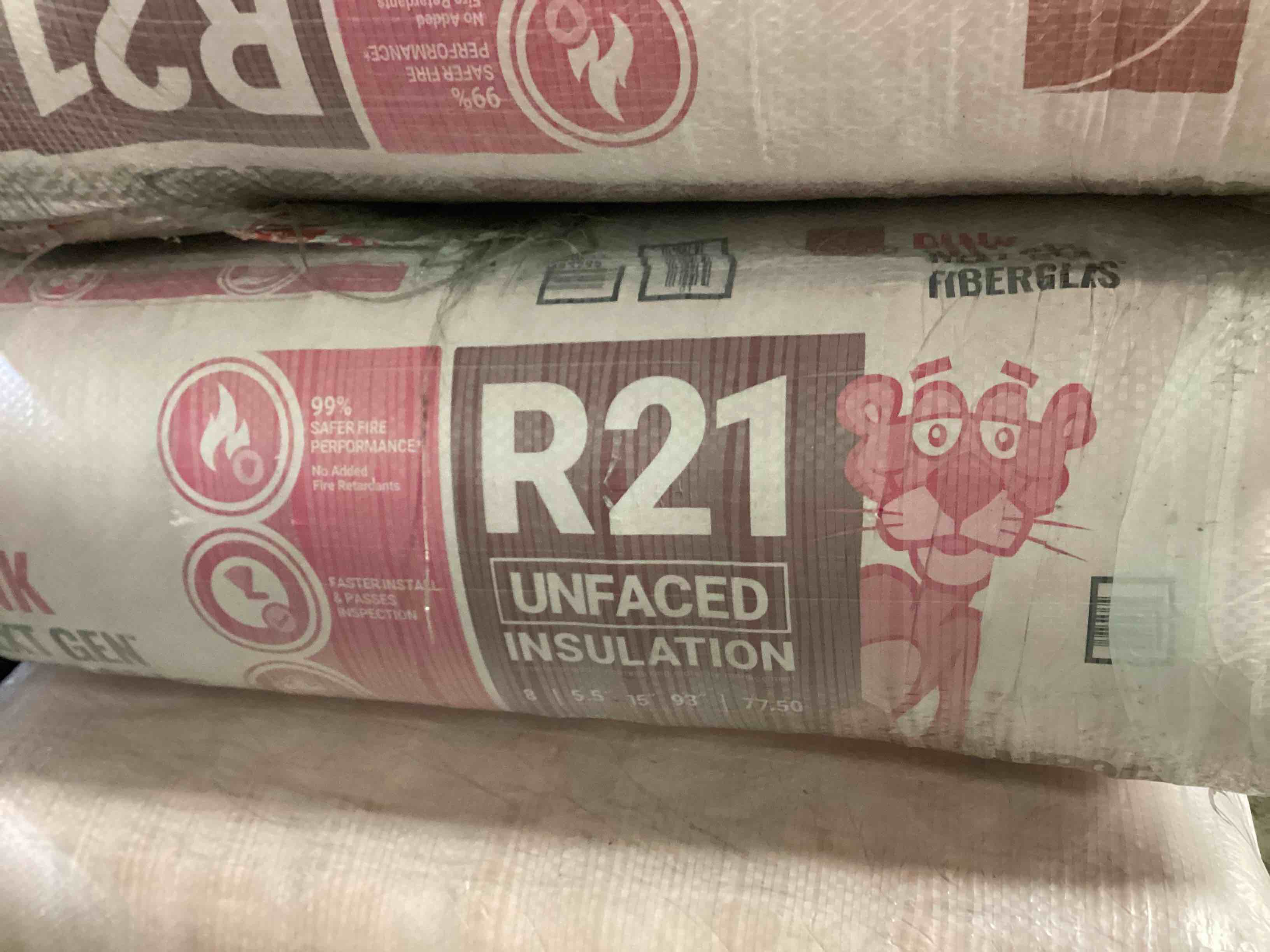 5 batts r21 15” unfaced insulation your bid per batt